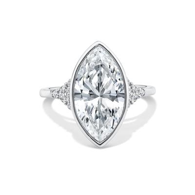Lab Grown Diamond Marquise-Cut Engagement Ring in 14K White Gold (4 1/4 ct. tw.)