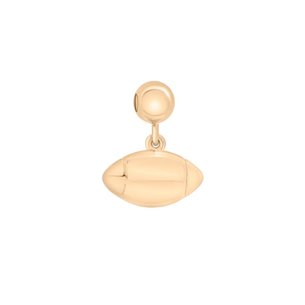 Football Bead Charm in Gold Vermeil – Image 3 of 3