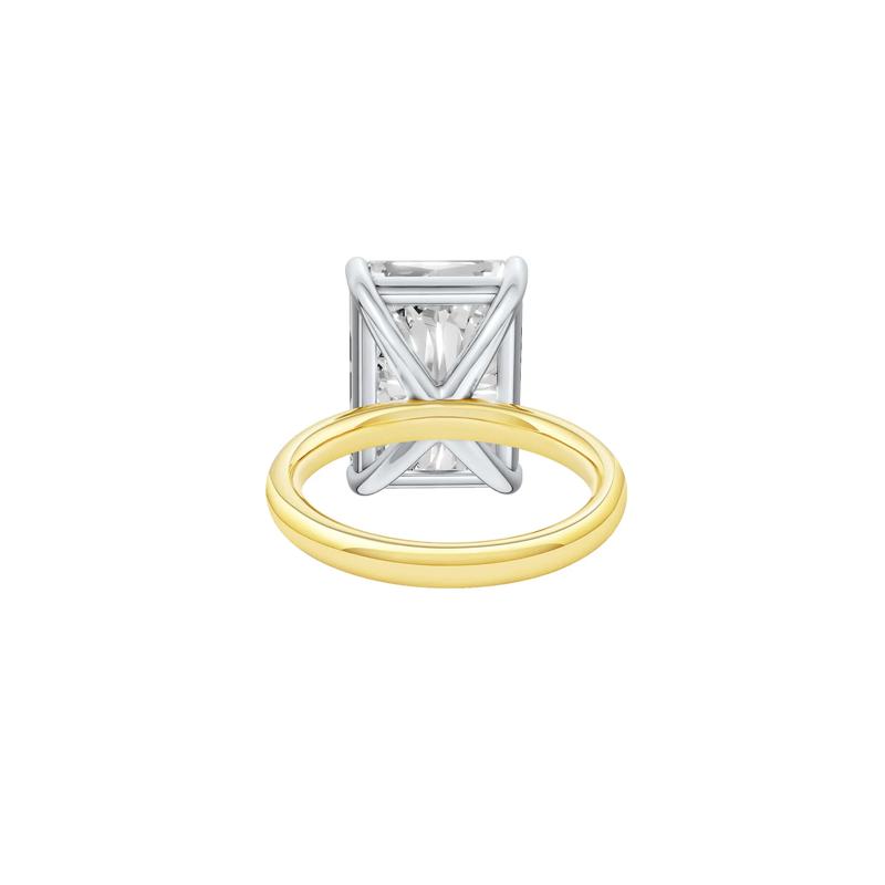 Lab Grown Diamond Radiant-Cut Solitaire Ring in 14K Yellow &amp; White Gold &#40;9 ct.&#41; – Image 4 of 4