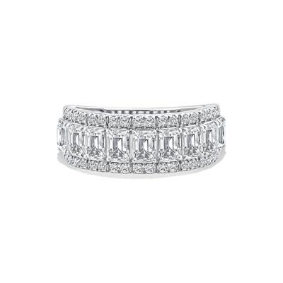 Lab Grown Diamond Emerald Center Band in 10K Gold (2 1/2 ct. tw.)