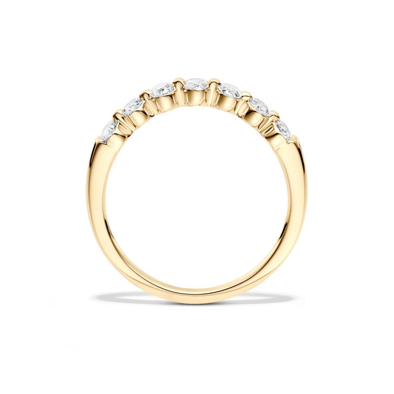 Lab Grown Diamond Seven-Stone Shared-Prong Band in 14K Yellow Gold &#40;1/2 ct. tw.&#41;  – Image 2 of 4