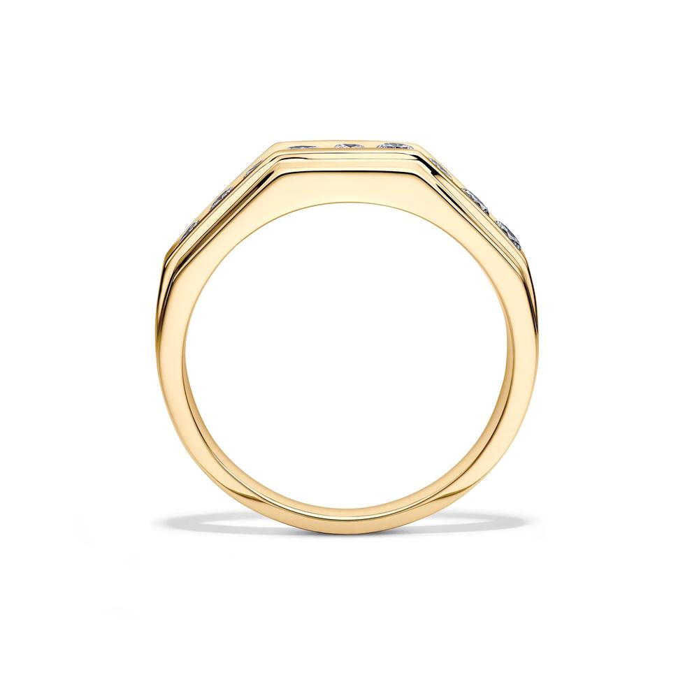 Men's Lab Grown Diamond Geometric Band in 10K Yellow Gold (3/4 ct. tw.) – Image 2 of 4