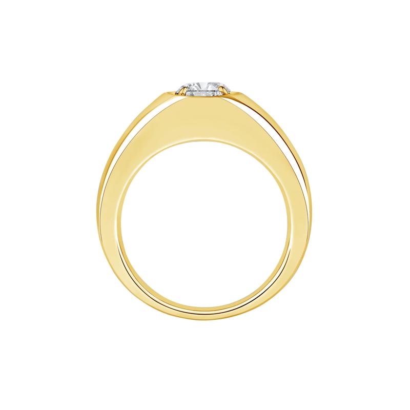 Men&#39;s Lab Grown Diamond Solitaire Band in 10K Yellow Gold &#40;1 ct. tw.&#41; – Image 2 of 4