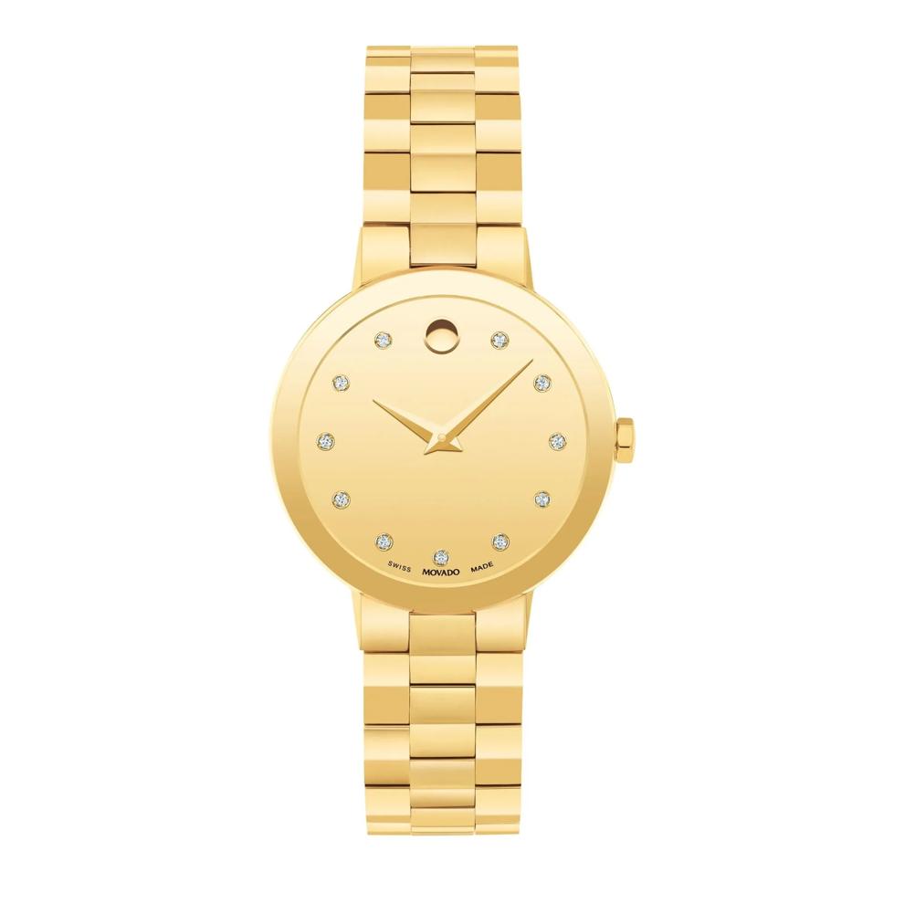 Ladies' Sapphire Watch in Gold-Tone Stainless Steel, 28MM – Image 1 of 3