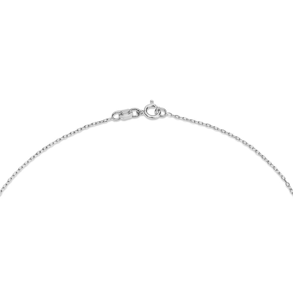 Lab-Created White Sapphire Heart Pendant Necklace in Sterling Silver – Image 3 of 4