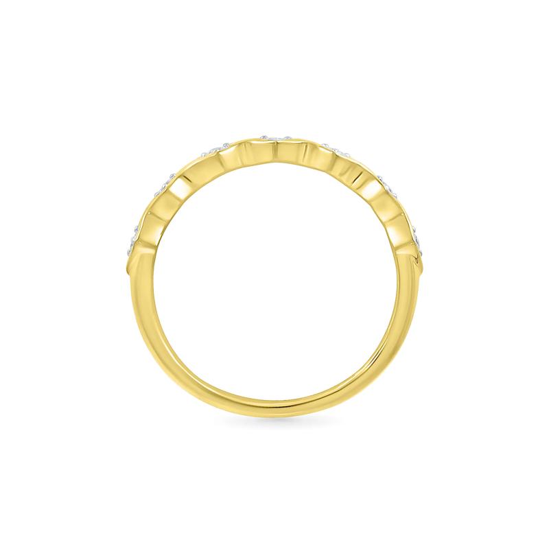 Geometric Diamond Stacking Band in 10K Yellow Gold &#40;1/10 ct. tw.&#41; – Image 2 of 5