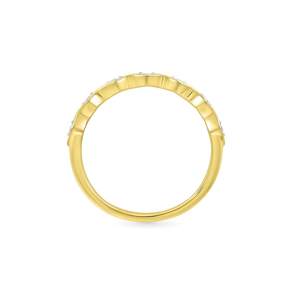 Geometric Diamond Stacking Band in 10K Yellow Gold (1/10 ct. tw.) – Image 2 of 5