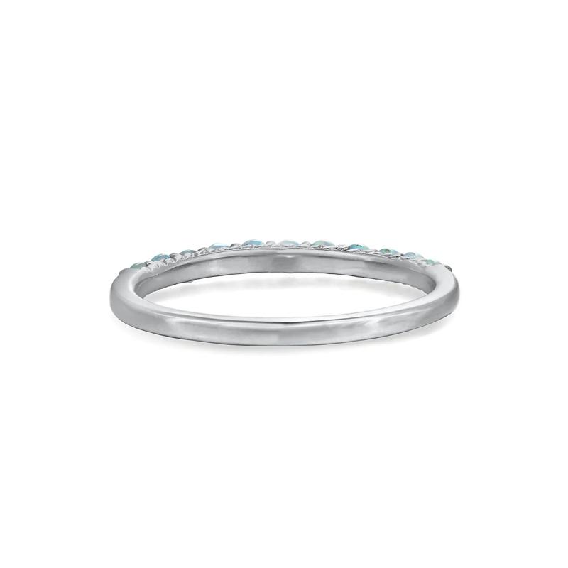 Lab Created Opal Stack Ring in Sterling Silver – Image 4 of 5