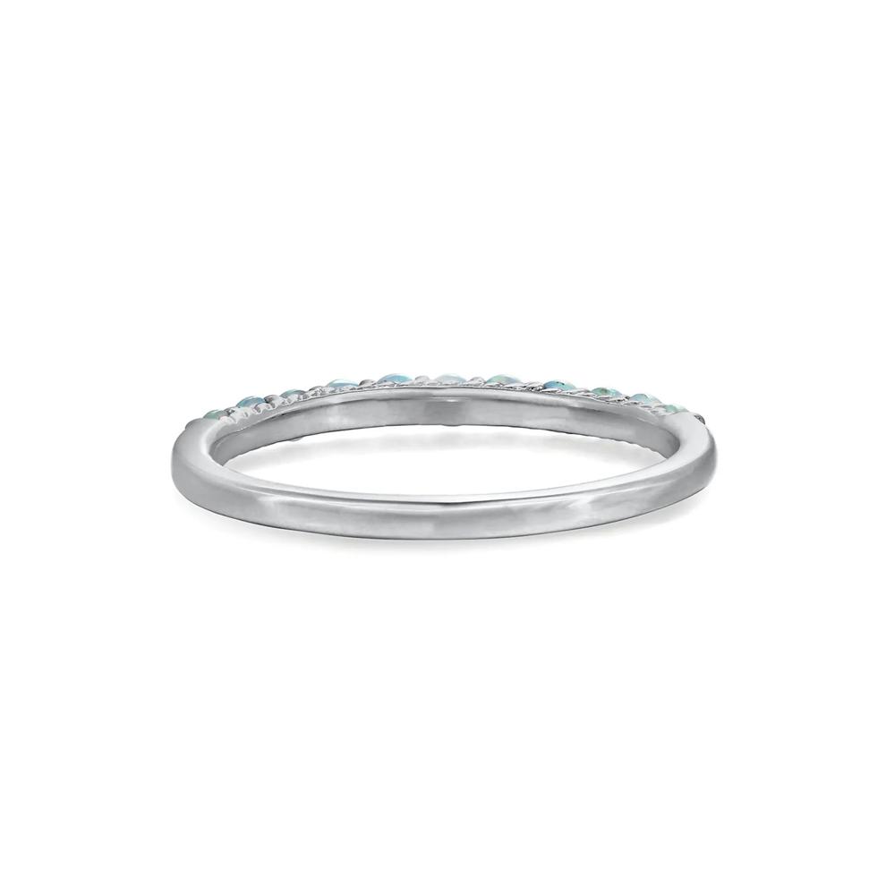 Lab Created Opal Stack Ring in Sterling Silver – Image 4 of 5