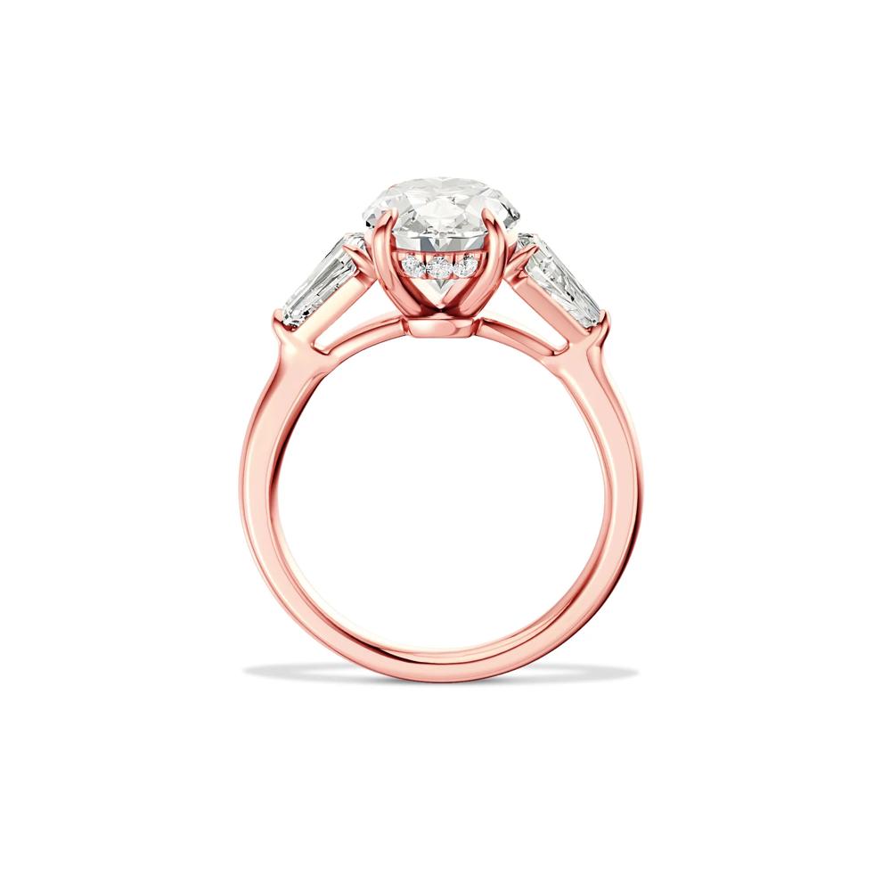 Neve Lab Grown Diamond Oval Engagement Ring in 14K Rose Gold (3 3/4 ct. tw.) – Image 2 of 4