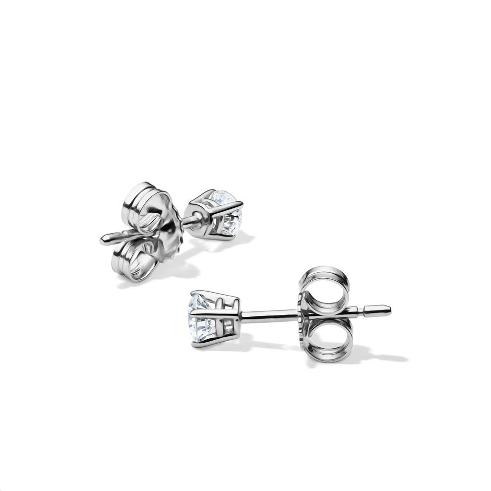 1/4 ct. tw. Diamond 4-Prong Stud Earrings in 10K White Gold – Image 2 of 3