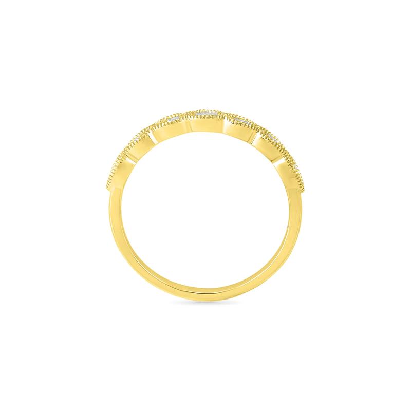 Faux-Marquise Diamond Stack Band in 10K Yellow Gold &#40;1/10 ct. tw.&#41; – Image 2 of 5