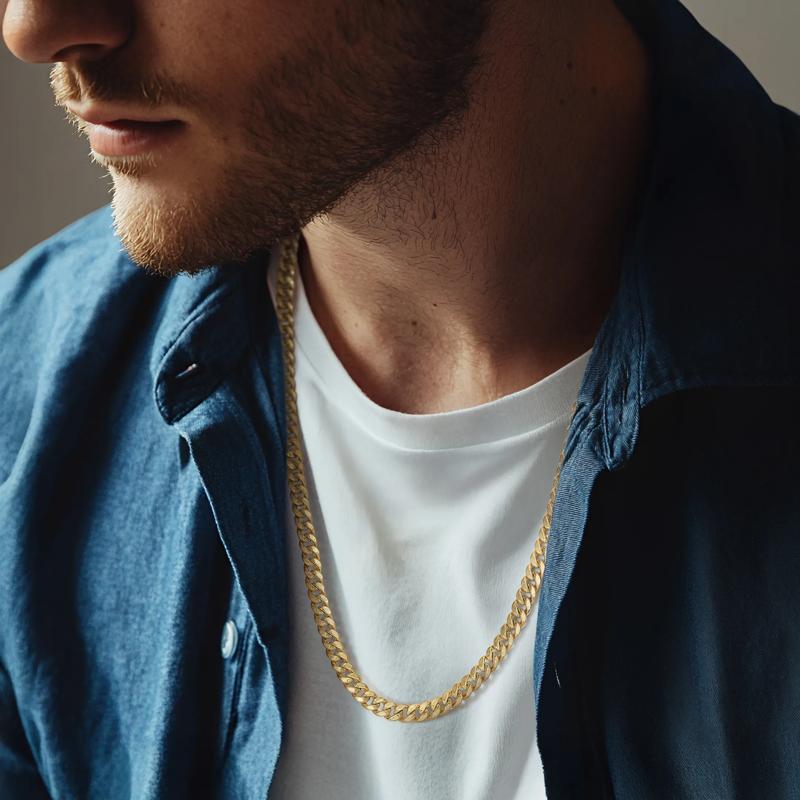 Men&#39;s Miami Cuban Link Chain in 14K Yellow Gold, 6.1MM, 24&quot; – Image 3 of 3