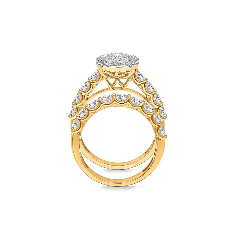 Lab Grown Diamond Engagement Ring Set in 10K Yellow Gold &#40;3 ct. tw.&#41; – Image 2 of 3
