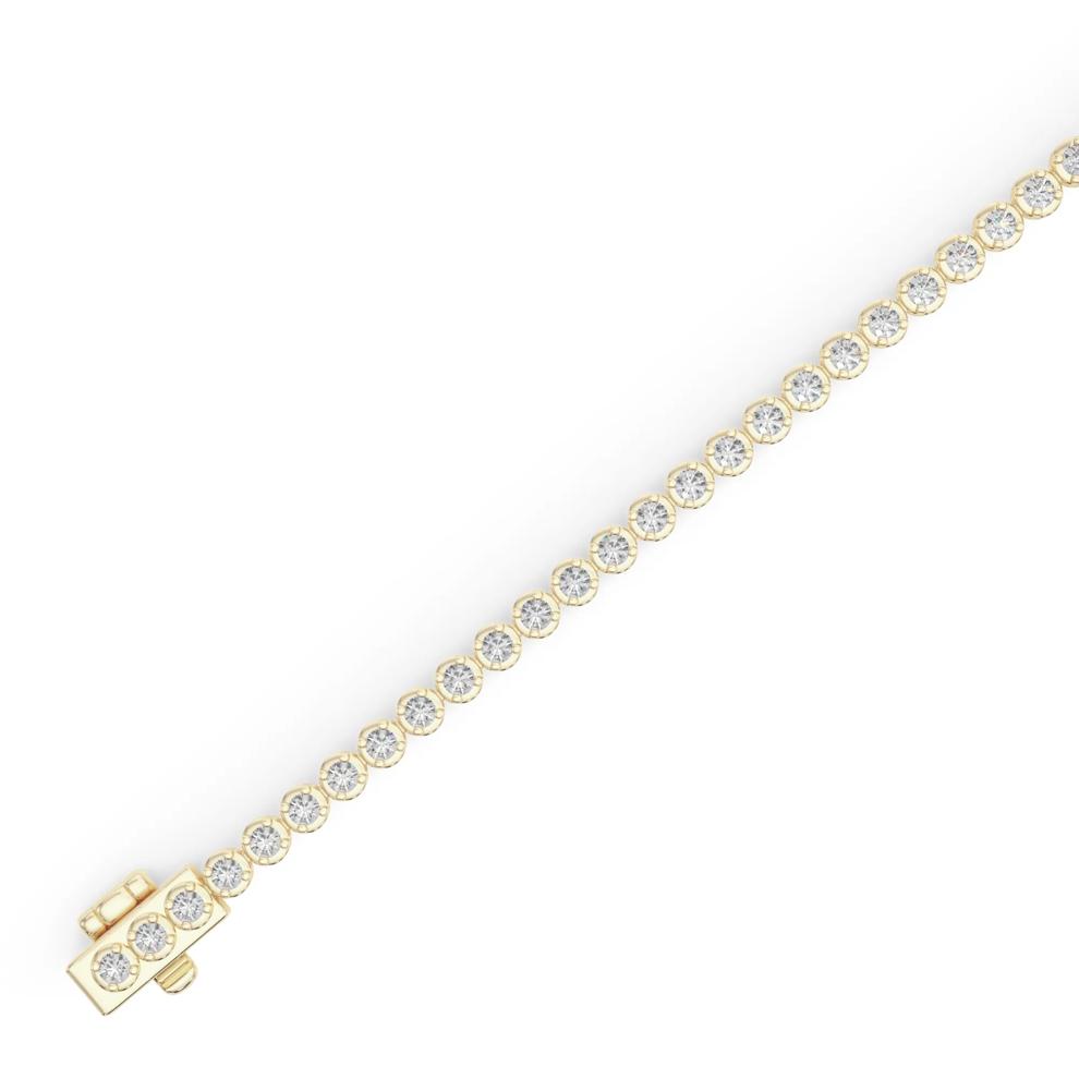 Diamond Tennis Bracelet in 10K Yellow Gold (2 ct. tw.) – Image 3 of 4