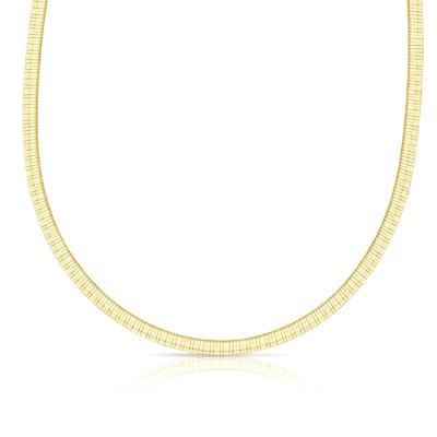 Reversible Omega Necklace in 14K Yellow & White Gold, 16"