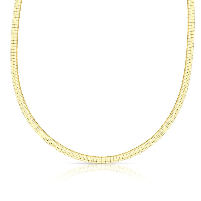 Reversible Omega Necklace in 14K Yellow &amp; White Gold, 16&quot; – Image 1 of 6