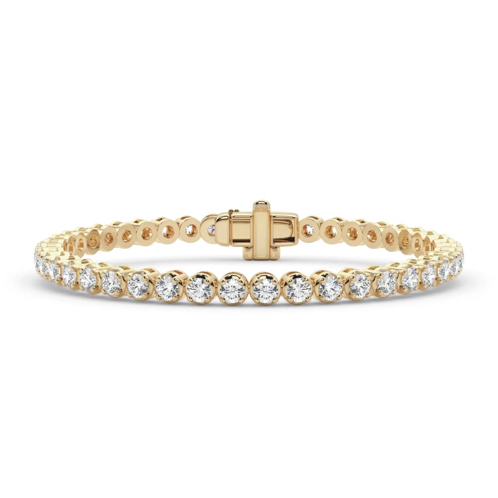 Lab Grown Diamond Tennis Bracelet in 14K Yellow Gold (6 1/4 ct. tw.) – Image 1 of 4