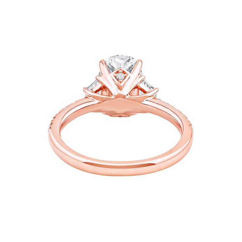 Khai Lab Grown Diamond Oval Engagement Ring in 14K Rose Gold &#40;2 3/4 ct. tw.&#41; – Image 4 of 5