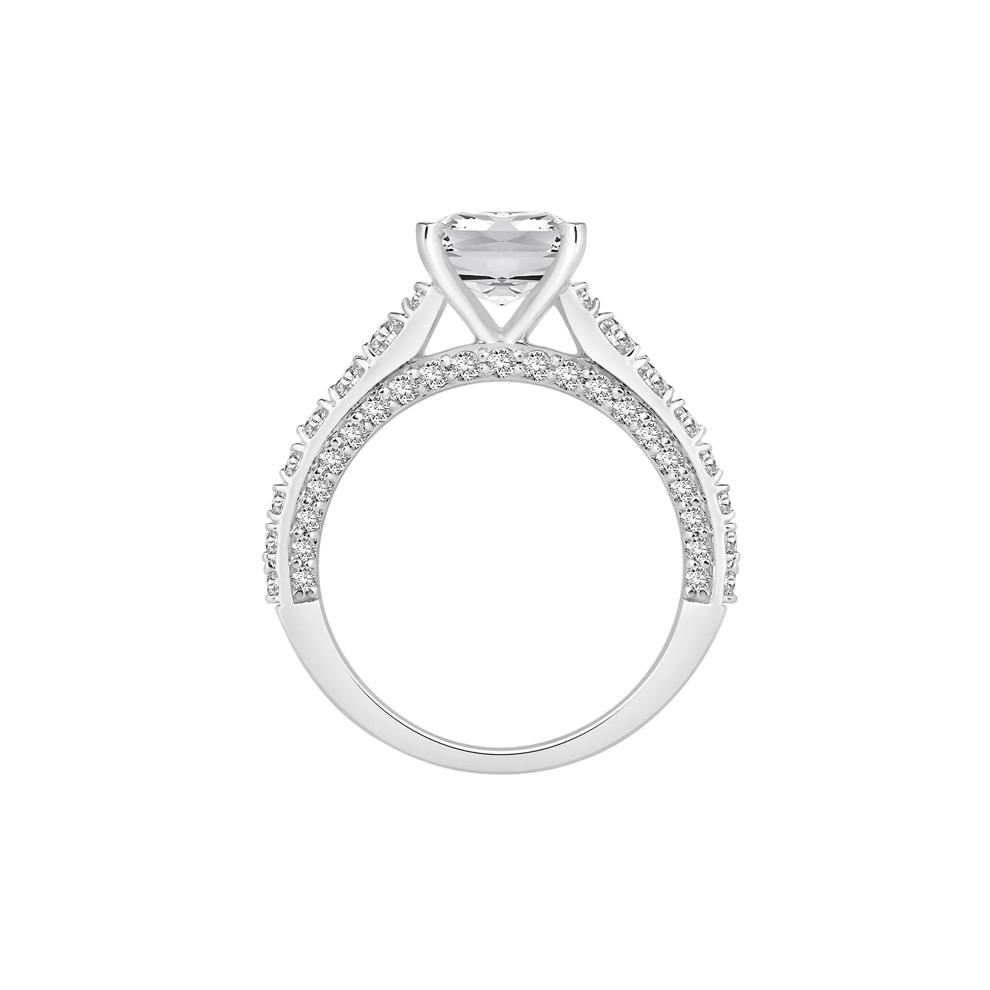 Lab Grown Diamond Elongated Cushion Engagement Ring in 14K White Gold (4 ct. tw.) – Image 2 of 4