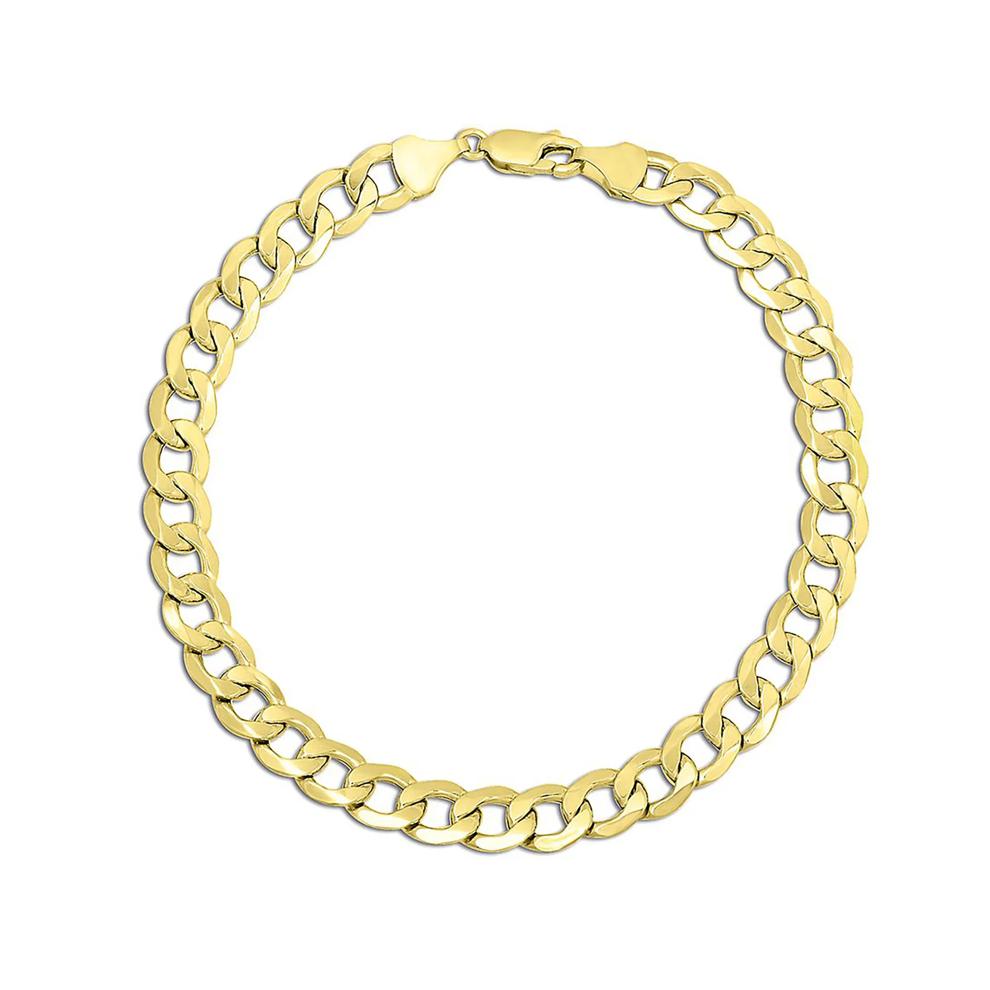 Men's Curb Bracelet in 14K Yellow Gold – Image 1 of 2