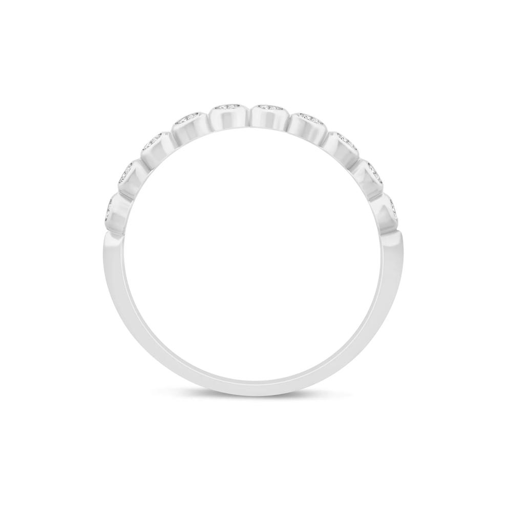 Lab Grown Diamond Bezel-Set Stack Band in 10K White Gold (1/4 ct. tw.) – Image 2 of 3