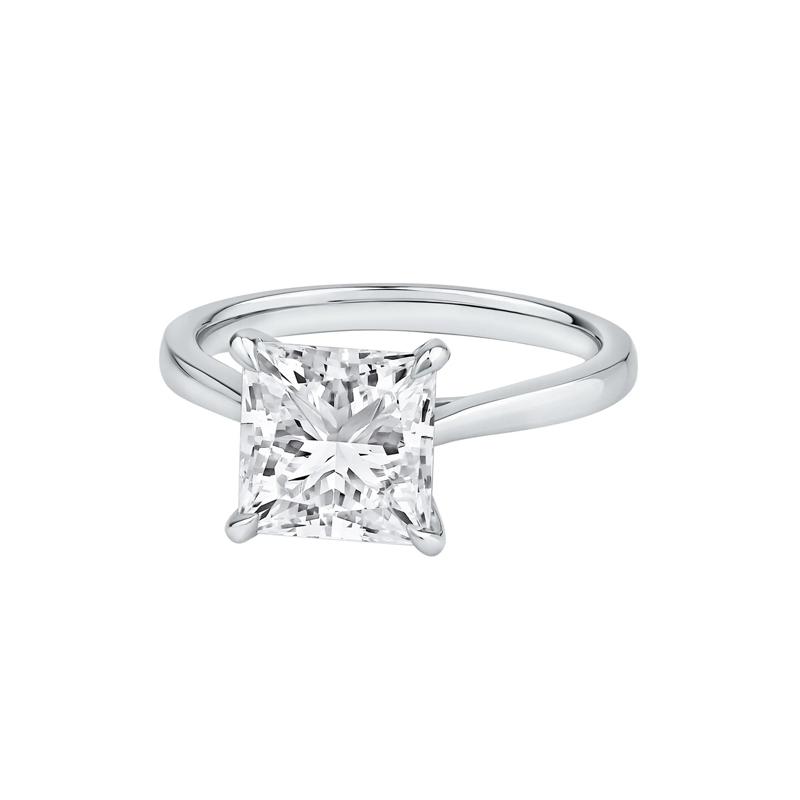 Lab Grown Diamond Solitaire Engagement Ring in Platinum &#40;3 ct. tw.&#41; – Image 4 of 5