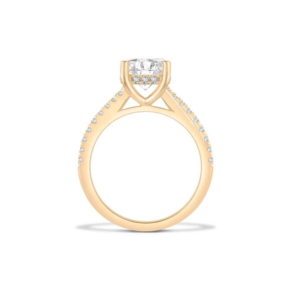 Lab Grown Diamond Round Center Engagement Ring in 14K Yellow Gold (2 1/3 ct. tw.) – Image 2 of 4
