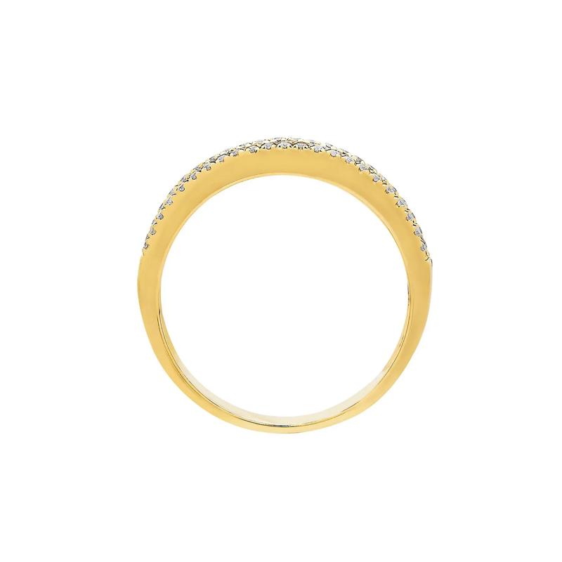 Ruby &amp; 1/3 ct. tw. Diamond Band in 10K Yellow Gold – Image 2 of 3