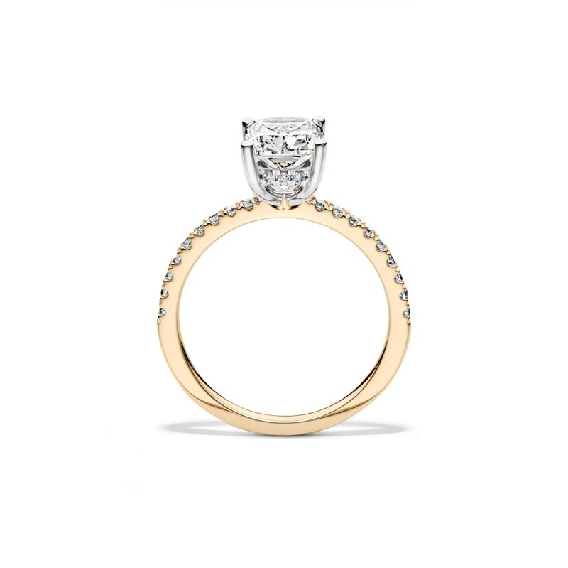 Lab Grown Diamond Elongated Cushion Engagement Ring in 14K Yellow Gold &#40;2 1/4 ct. tw.&#41; – Image 2 of 4