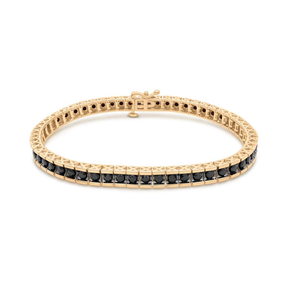 Black Diamond Tennis Bracelet in 10K Yellow Gold, 7" (2 1/2 ct. tw.) – Image 1 of 2