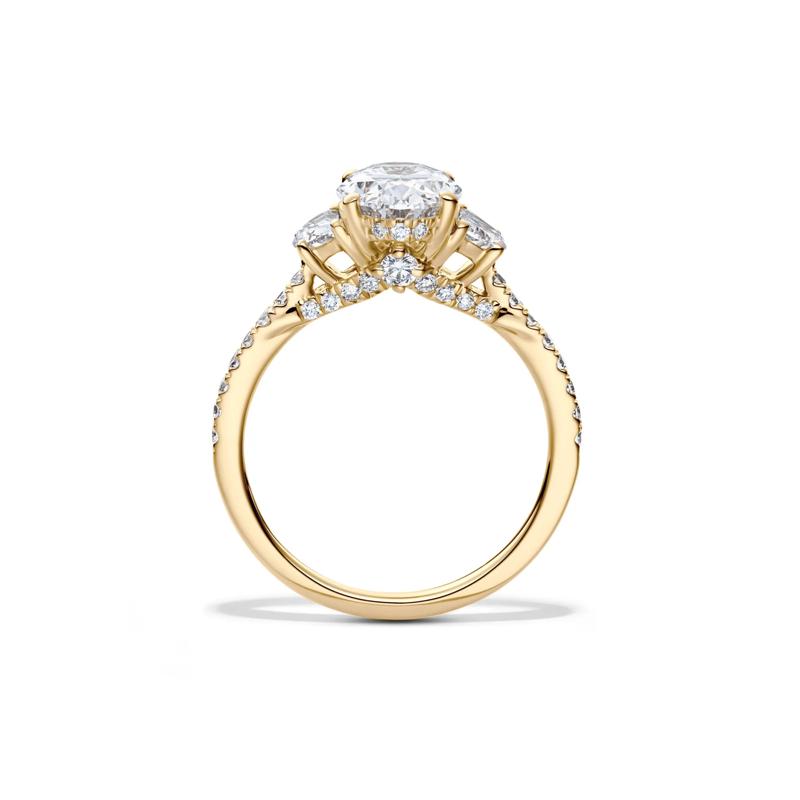 Luna Lab Grown Diamond Engagement Ring in 18K Yellow Gold &#40;2 3/4 ct. tw.&#41; – Image 2 of 4