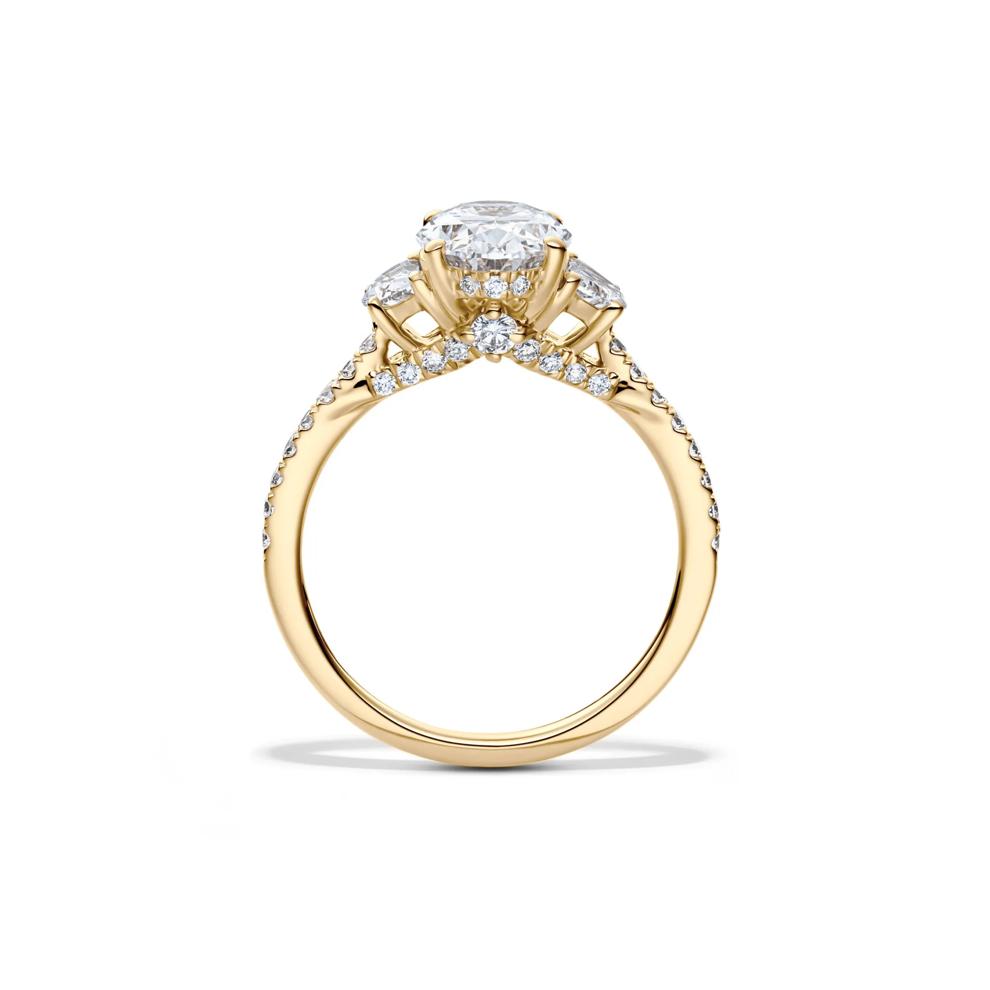 Luna Lab Grown Diamond Engagement Ring in 18K Yellow Gold (2 3/4 ct. tw.) – Image 2 of 4