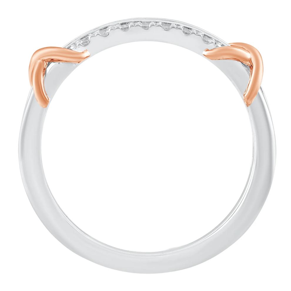 Diamond Double Row Band in Sterling Silver &amp; 10K Yellow Gold (1/4 ct. tw.) – Image 2 of 6