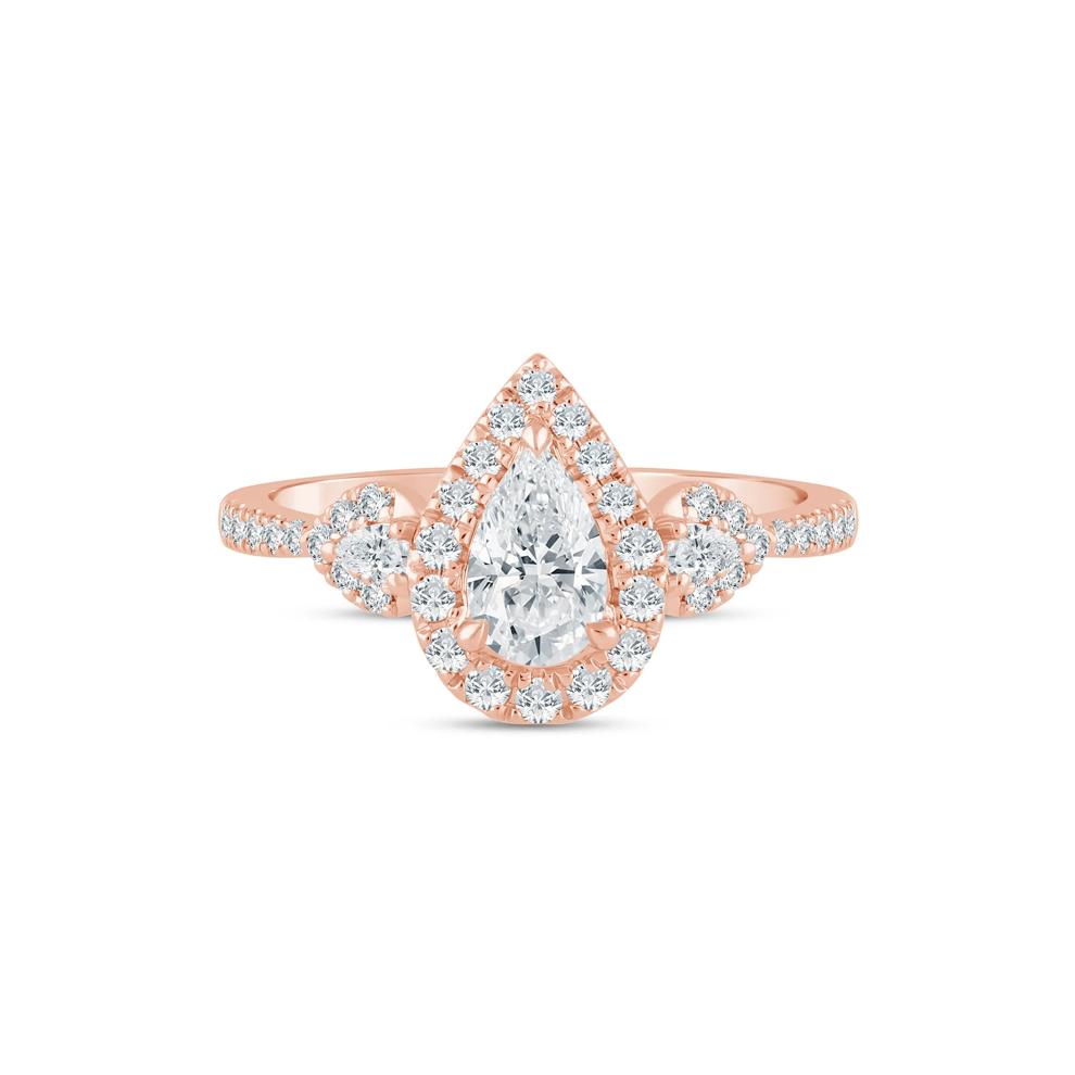 Lab Grown Diamond Pear Engagement Ring in 14K Rose Gold (1 ct. tw.) – Image 1 of 3