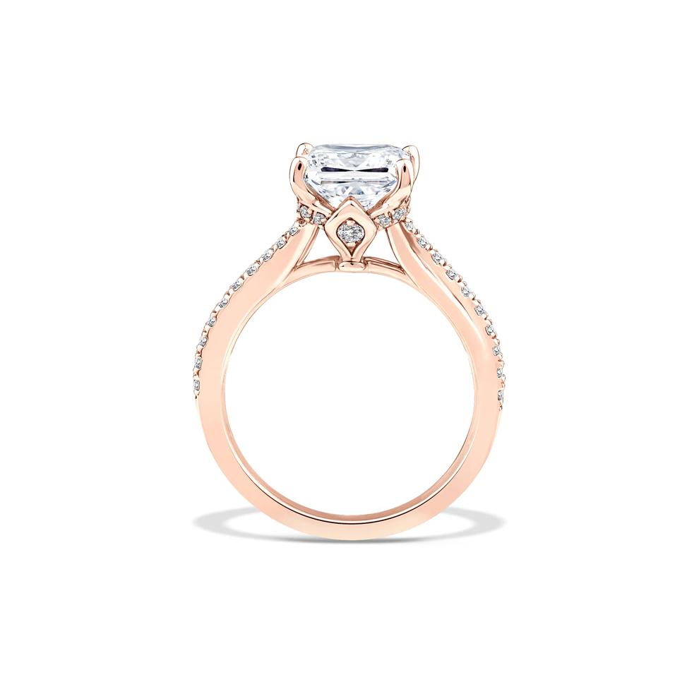 Lab Grown Diamond Princess-Cut Engagement Set in 18K Rose Gold (3 ct. tw.) – Image 2 of 6