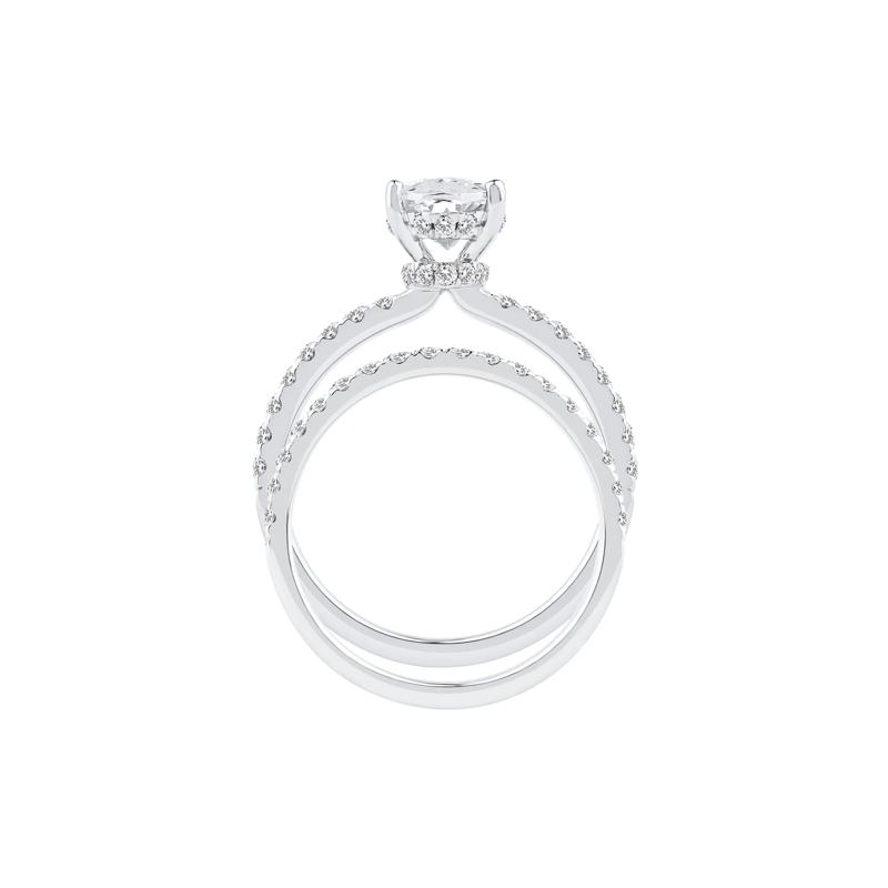 Charlotte Lab Grown Diamond Oval-Shaped Engagement Ring Set in 14K White Gold (2 3/4 ct. tw.) – Image 2 of 5
