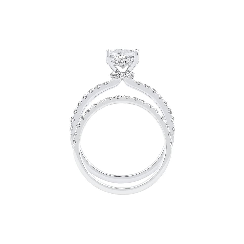 Charlotte Lab Grown Diamond Oval-Shaped Engagement Ring Set in 14K White Gold (2 3/4 ct. tw.) – Image 2 of 5