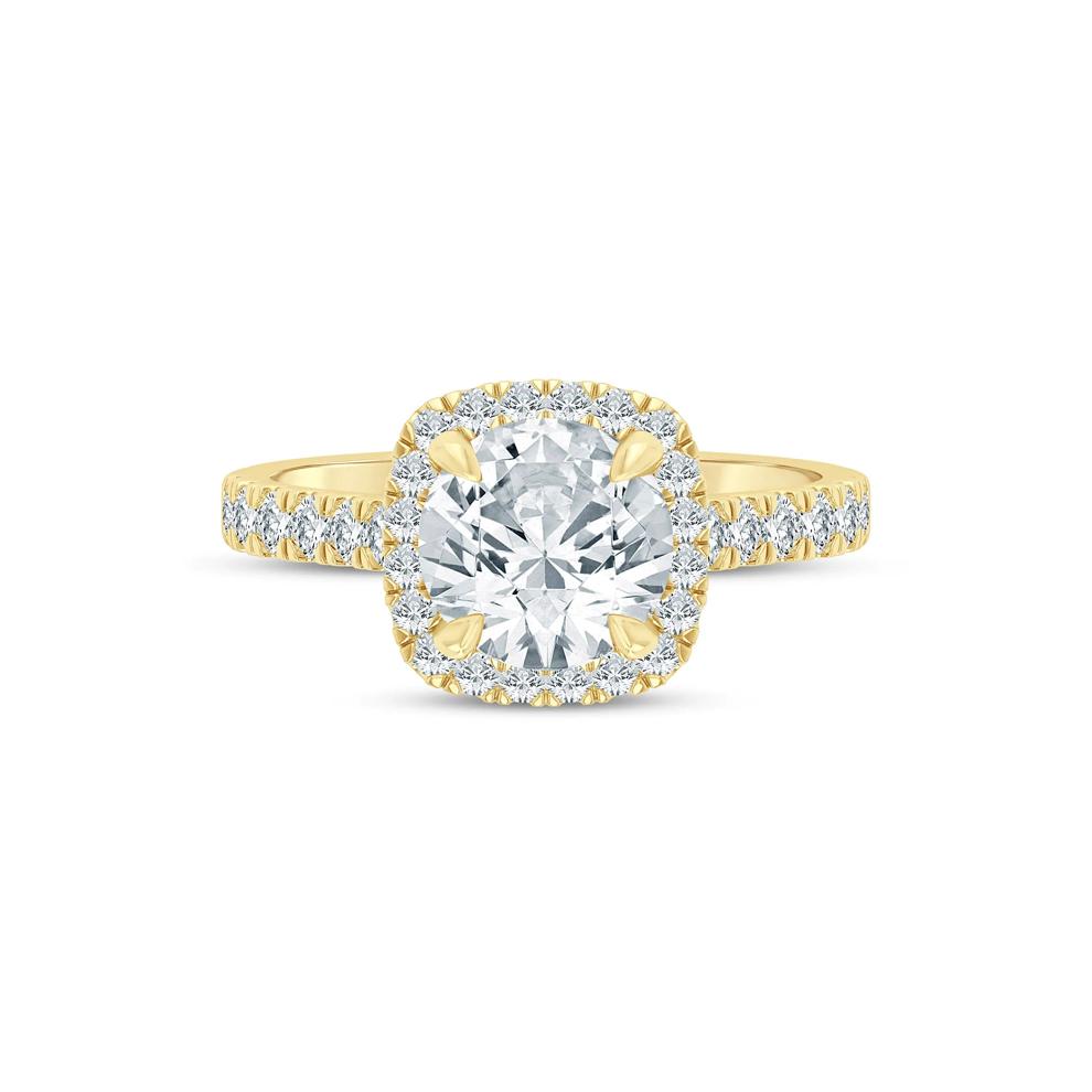1/2 ct. tw. Diamond Semi-Mount Engagement Ring in 14K Yellow Gold (Setting Only) – Image 1 of 6