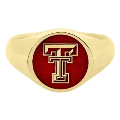 Texas Tech Signet Ring in 14K Yellow Gold