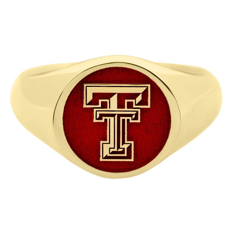 Texas Tech Signet Ring in 14K Yellow Gold – Image 1 of 3