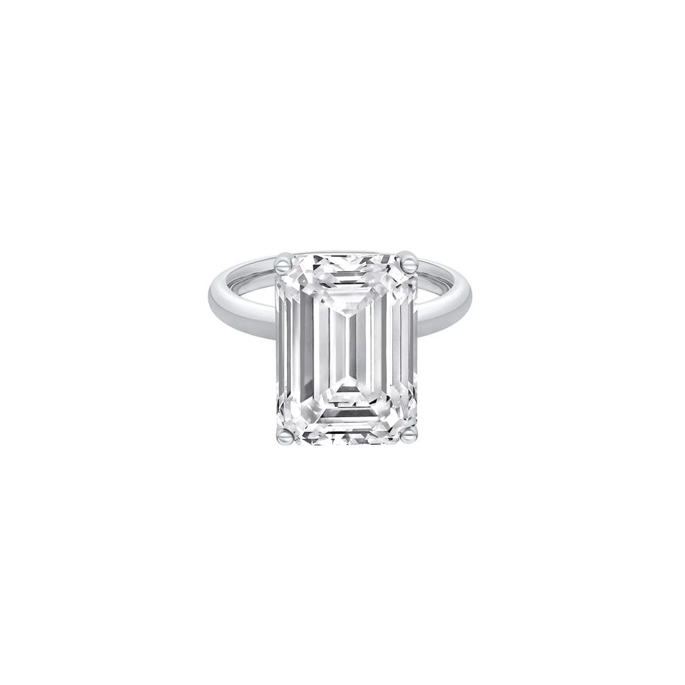 Lab Grown Diamond Emerald-Cut Solitaire Ring in Platinum (9 ct.) – Image 1 of 4