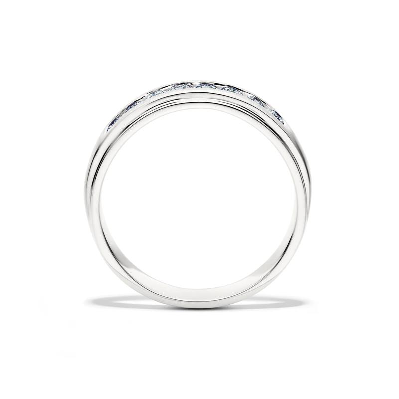 Men&rsquo;s Lab Grown Diamond Wedding Band with Channel Setting in 10K White Gold &#40;1/2 ct. tw.&#41; – Image 2 of 4