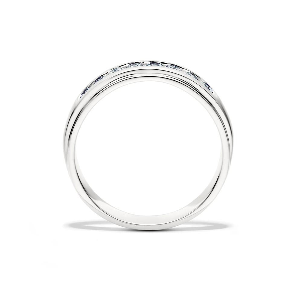 Men&rsquo;s Lab Grown Diamond Wedding Band with Channel Setting in 10K White Gold (1/2 ct. tw.) – Image 2 of 4