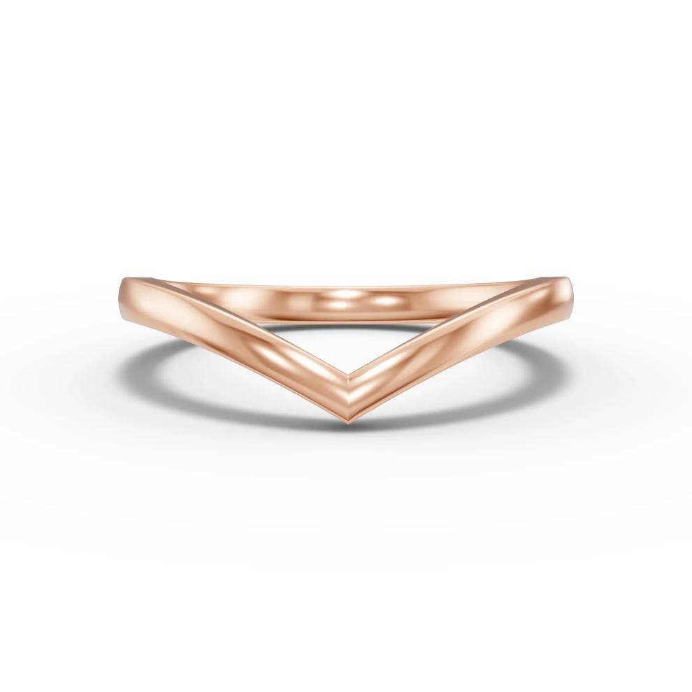 Chevron Band in 14K Rose Gold – Image 1 of 4