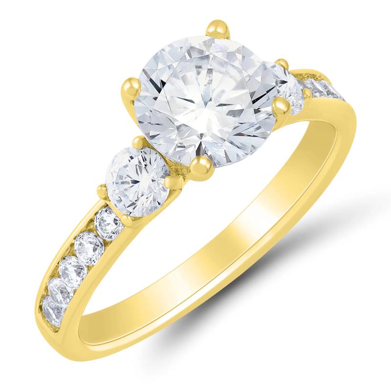 Lab Grown Diamond Bridal Set in 14K Yellow Gold &#40;3 ct. tw.&#41; – Image 4 of 7