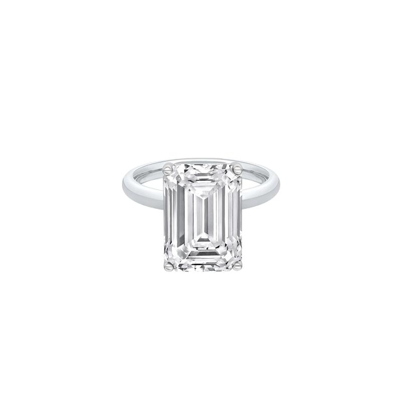 Lab Grown Diamond Emerald-Cut Solitaire Engagement Ring in 14K White Gold &#40;7 ct.&#41;  – Image 1 of 4