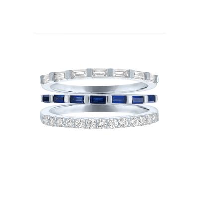 Three-Piece Stack Ring Set in Sterling Silver