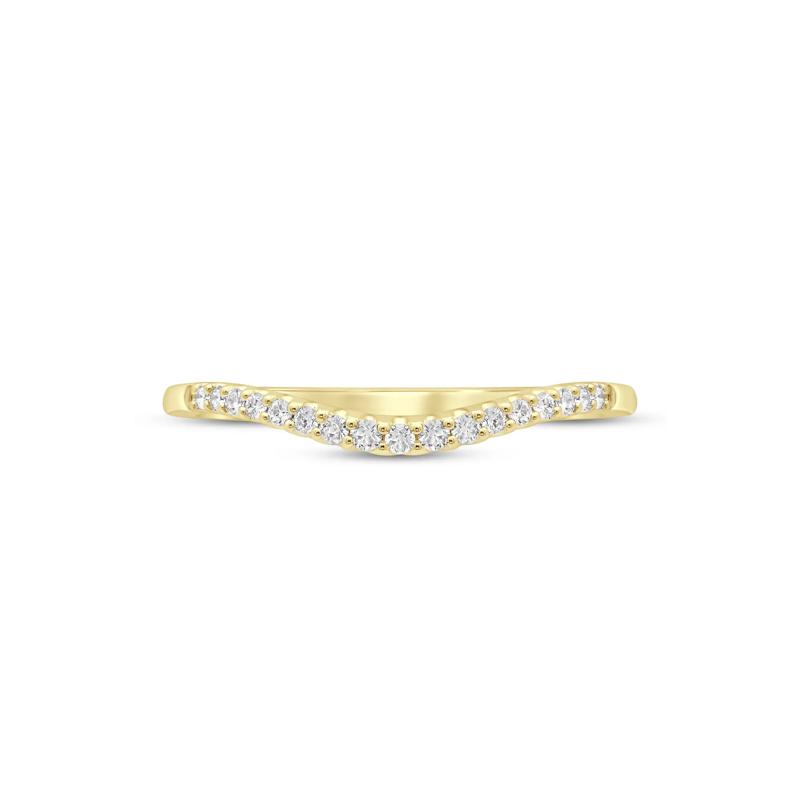 Diamond Contour Band in 14K Yellow Gold &#40;1/7 ct. tw.&#41; – Image 1 of 3