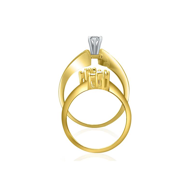 1 ct. tw. Diamond Engagement Ring Set in 14K Yellow Gold – Image 2 of 4